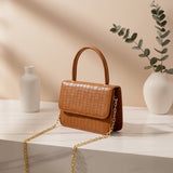 ZEMIMAAS Croco Caramel pu leather handbag