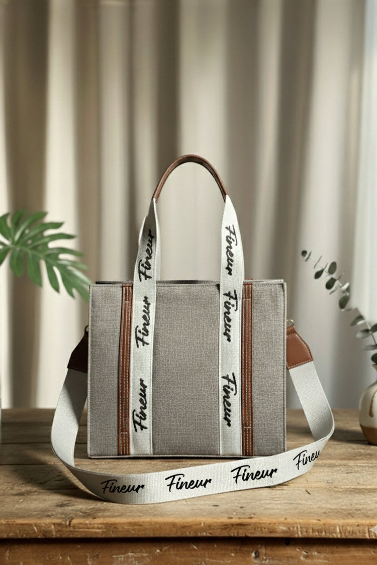 ZEMIMAAS Canvas Modern Muse Tote – Grey