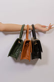 ZEMIMAAS Croco Caramel pu leather handbag, view 4
