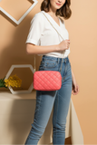 ZEMIMAAS Urban Chic Candy Pink pu leather crossbody bag, view 2