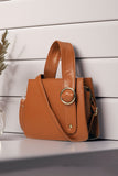 ZEMIMAAS RingBloom Brown pu leather handbag