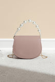 ZEMIMAAS Midnight Pearl Tea Pink pu leather handbag, view 4