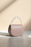ZEMIMAAS Midnight Pearl Tea Pink pu leather handbag, view 3