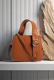 ZEMIMAAS RingBloom Brown pu leather handbag, view 3