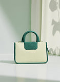 ZEMIMAAS Haze Green canvas & pu leather handbag