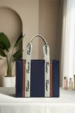 ZEMIMAAS Modern Muse Navy Blue canvas tote bag