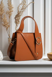 ZEMIMAAS RingBloom Brown pu leather handbag, view 4
