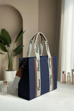 ZEMIMAAS Modern Muse Navy Blue canvas tote bag, view 2