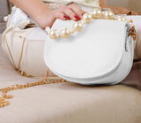 ZEMIMAAS White Midnight Pearl pu leather handbag, view 3