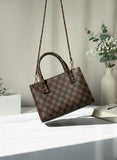 ZEMIMAAS Mini Checkered Brown canvas handbag, view 2