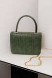 ZEMIMAAS Croco Green pu leather handbag, view 4