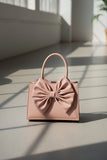 ZEMIMAAS Gloss Bow Soft Pink pu leather handbag, view 5
