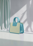 ZEMIMAAS Haze Sky Blue canvas & pu leather handbag, view 3