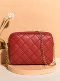 ZEMIMAAS Urban Chic Maroon pu leather crossbody bag, view 3