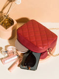 ZEMIMAAS Urban Chic Maroon pu leather crossbody bag, view 4