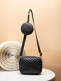 ZEMIMAAS Crossbody Chevron Coin – Black
