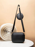 ZEMIMAAS Chevron Coin Black pu leather crossbody bag, view 5