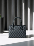 ZEMIMAAS Mini Checkered Black canvas handbag, view 3
