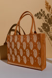 Zemimaas Embroidery Tote Bag Daily Carry - Mustard