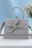 ZEMIMAAS ElleKnot Grey pu leather handbag
