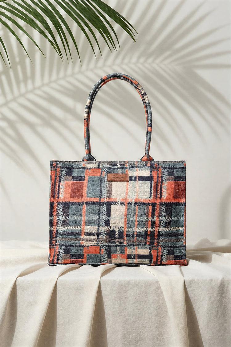 ZEMIMAAS Canvas Tote Check Mate