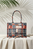 ZEMIMAAS Check Mate canvas tote bag