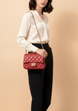 ZEMIMAAS Docklock Red pu leather crossbody bag, view 2