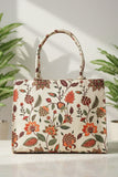 ZEMIMAAS Multiflower Beige canvas tote bag