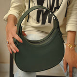 ZEMIMAAS Plain Hobo Green pu leather handbag