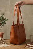 ZEMIMAAS Rust pu leather shoulder bag, view 3