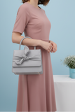 ZEMIMAAS ElleKnot Grey pu leather handbag, view 2