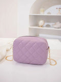 ZEMIMAAS Urban Chic Lilac pu leather crossbody bag, view 3