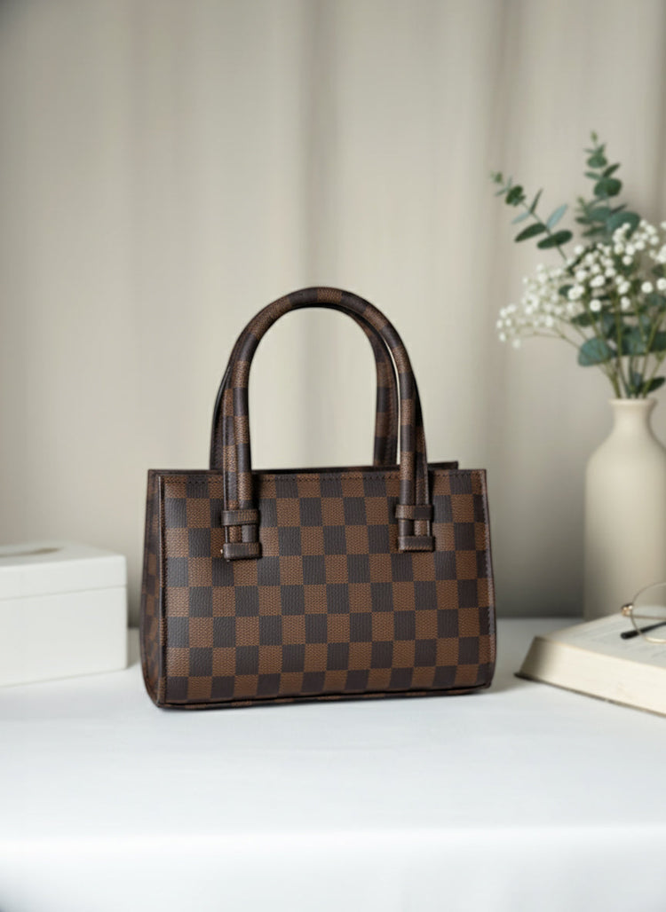 ZEMIMAAS Handbag Mini Checkered – Brown