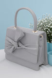 ZEMIMAAS ElleKnot Grey pu leather handbag, view 3