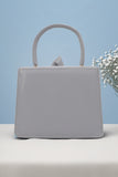 ZEMIMAAS ElleKnot Grey pu leather handbag, view 4