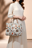 ZEMIMAAS Multiflower Beige canvas tote bag, view 3