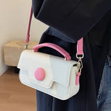 ZEMIMAAS Dot Luxe White pu leather handbag