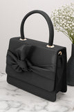ZEMIMAAS ElleKnot Black pu leather handbag