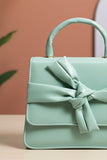ZEMIMAAS ElleKnot Cyan pu leather handbag, view 2