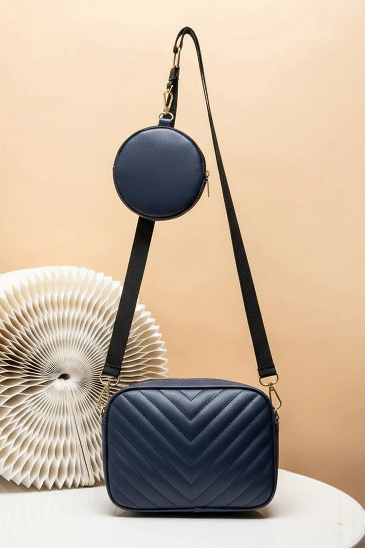 ZEMIMAAS Crossbody Chevron Coin – Navy Blue
