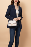 ZEMIMAAS Docklock White pu leather crossbody bag, view 4