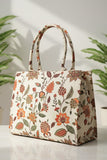 ZEMIMAAS Multiflower Beige canvas tote bag, view 2