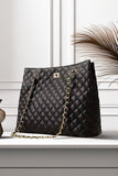ZEMIMAAS Cloud Chic Black pu leather tote bag, view 2