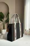 ZEMIMAAS Modern Muse Black canvas tote bag, view 2