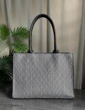 ZEMIMAAS Handle Black canvas tote bag