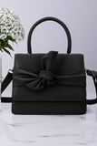 ZEMIMAAS ElleKnot Black pu leather handbag, view 3