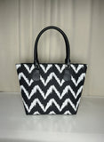 ZEMIMAAS Urban Wave canvas & pu leather tote bag, view 4