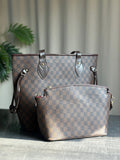 ZEMIMAAS Checkered Brown canvas tote bag, view 6