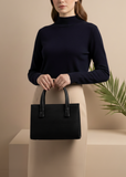 ZEMIMAAS HandyZip Black pu leather handbag, view 2