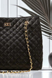 ZEMIMAAS Cloud Chic Black pu leather tote bag, view 3
